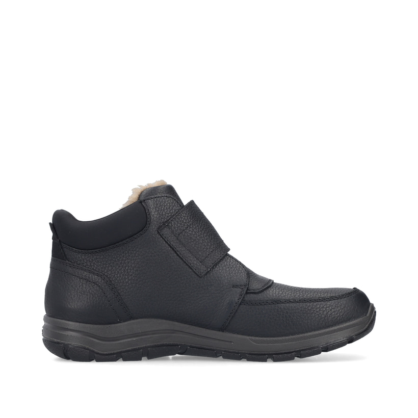 Schwarze Rieker Herren Kurzstiefel 03680-00 aus Glattleder. Schuh Innenseite.
