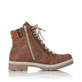 Nussbraune Rieker Damen Schnürstiefel Y9430-22 mit Schnürung und Reißverschluss. Schuh Innenseite