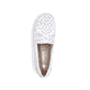 Weiße Rieker Damen Loafer 40254-80 mit der schmalen Passform E 1/2. Schuh von oben.