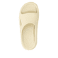 Beige Rieker Damen Pantoletten W3450-62 mit flexibler und ultraleichter Sohle. Schuh von oben.