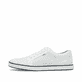 Weiße Rieker Herren Schnürschuhe 19603-80 mit modernen Ziernähten. Schuh Außenseite.