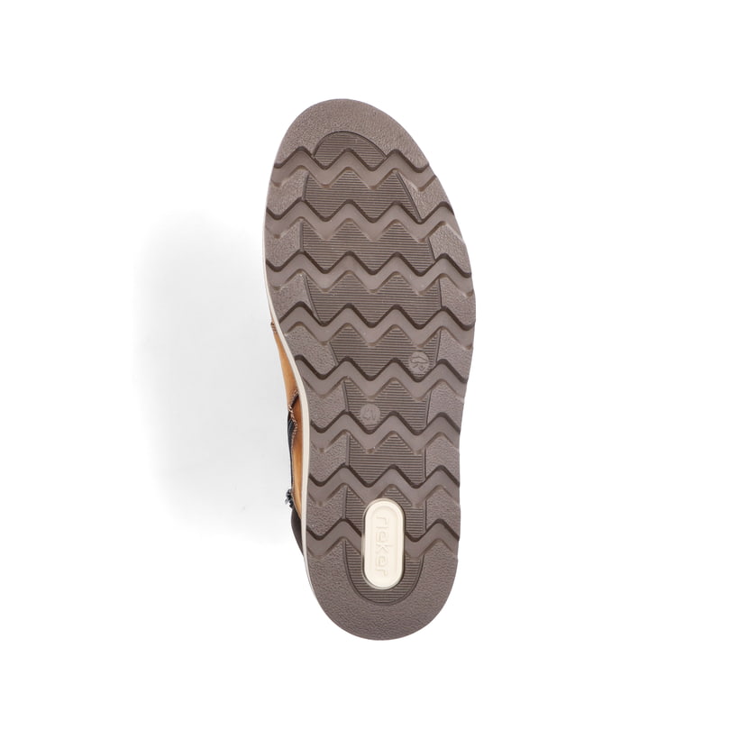Bottes à lacets Rieker marron pour homme 30020-68 avec membrane RiekerTEX. Semelle extérieure de la chaussure.