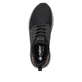 Mocassins Rieker noirs pour hommes 06058-00 avec bande élastique. Chaussure vue de dessus.