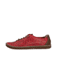 Rote Rieker Damen Slipper M2856-33 aus Glattleder, Barfußschuhe. Schuh Außenseite.