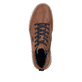 Braune Rieker Herren Sneaker High 37006-25 mit Reißverschluss sowie Extraweite H. Schuh von oben.