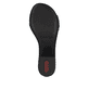 Schwarze Rieker Riemchensandaletten 64654-00 mit einem Klettverschluss. Schuh Laufsohle.