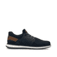 Blaue Rieker Herren Slipper 04452-14 mit einem Gummizug sowie Komfortweite G 1/2. Schuh Innenseite.