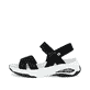 Schwarze vegane Rieker Damen Trekkingsandalen W3152-00 mit einem Klettverschluss. Schuh Außenseite.