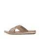 Braune Rieker Herren Pantoletten 21088-25 mit der Komfortweite G. Schuh Außenseite.