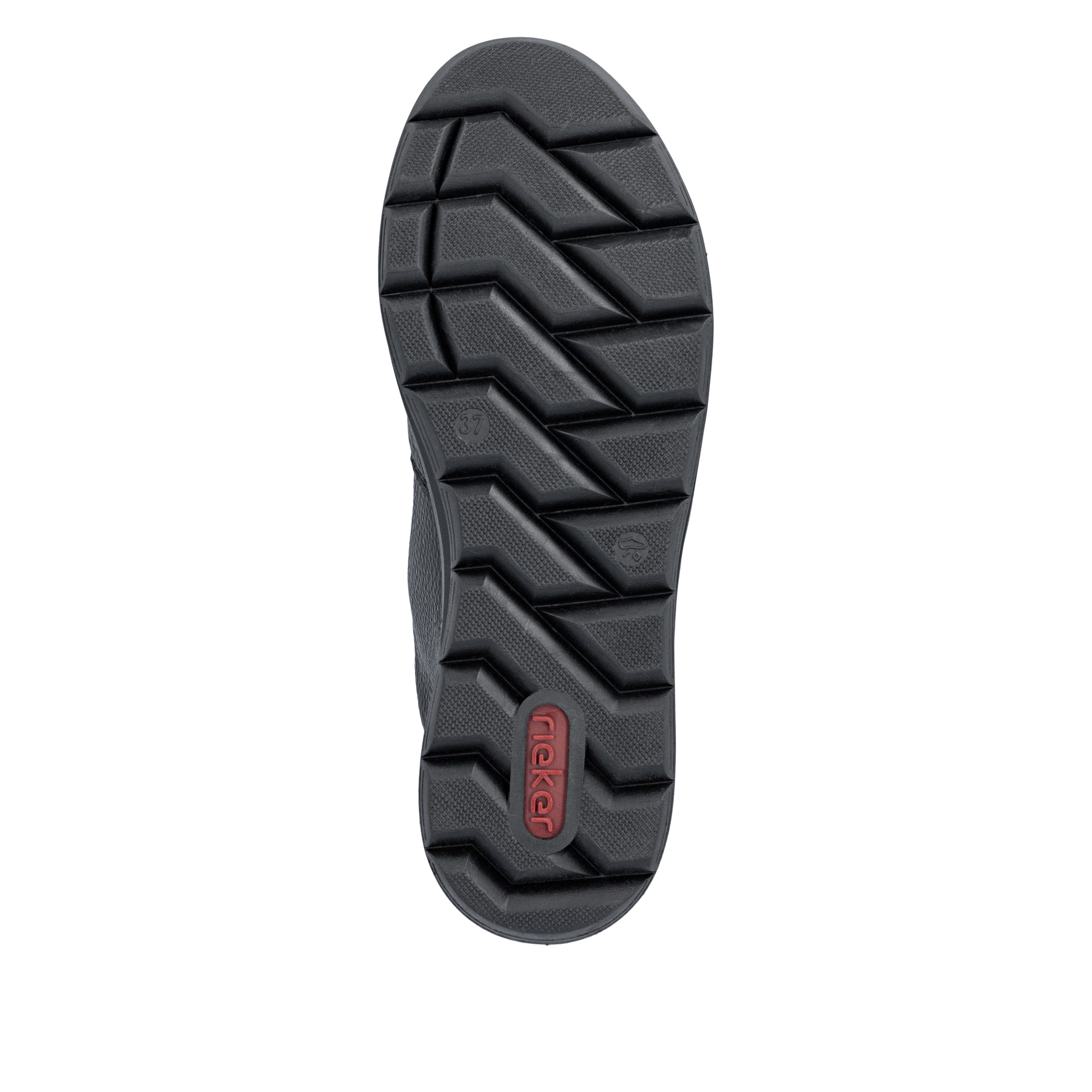 Schwarze Rieker Damen Kurzstiefel Z0059-00 mit wasserabweisender TEX-Membran. Schuh Laufsohle.