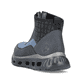 Schwarze Rieker Damen Sneaker High M6052-00 mit einer ultra leichten Sohle. Schuh von hinten.