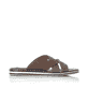 Braune Rieker Herren Pantoletten 21599-24 mit der Komfortweite G. Schuh Innenseite.