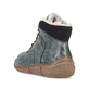 Grüne Rieker Damen Kurzstiefel Z3724-54 mit Reißverschluss sowie Komfortweite G. Schuh von hinten.