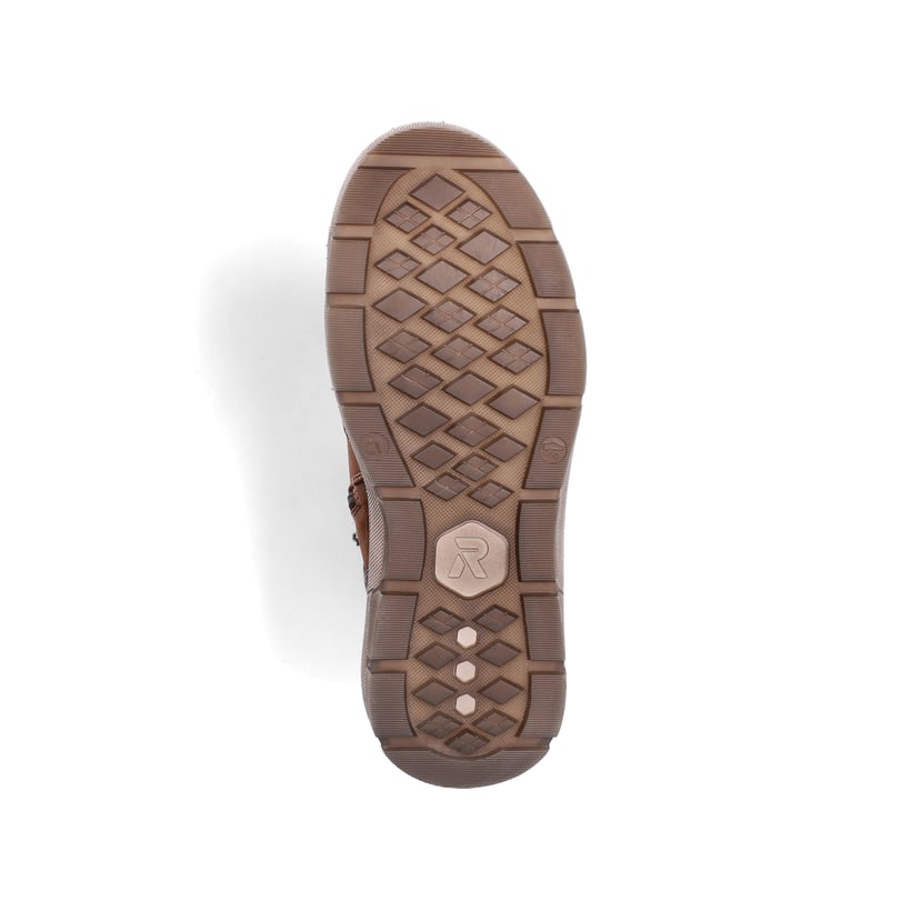 Braune Rieker Herren Schnürstiefel U0010-22 aus Rauleder. Schuh Laufsohle.