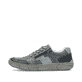 Blaue Rieker Herren Schnürschuhe 04004-12 mit Reißverschluss sowie Extraweite H. Schuh Außenseite.