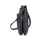 Sac bandoulière Rieker H1005-02 en noir avec fermeture éclair et pendentif en forme de cÅ“ur. Côté droit.