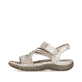 Beige Rieker Damen Trekkingsandalen 64888-60 mit einem Klettverschluss. Schuh Außenseite.
