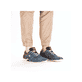 Blaue Rieker Herren Schnürschuhe 07506-16, Barfußschuhe mit Komfortweite G 1/2. Schuh am Fuß.
