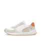 Weiße Rieker Damen Sneaker Low W2400-80 mit einer Schnürung. Schuh Außenseite.