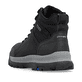 Schwarze Rieker Herren Schnürstiefel 30301-00 mit dem umdrehbaren Glacier Grip. Schuh von hinten.