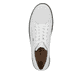 Weiße Rieker Herren Schnürschuhe 19603-80 mit modernen Ziernähten. Schuh von oben.