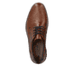 Kastanienbraune Rieker Herren Schnürschuhe 14402-24 mit der Komfortweite G 1/2. Schuh von oben.