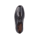 
Glanzschwarze Rieker Herren Schnürschuhe 13200-00 mit einer robusten Profilsohle. Schuh von oben