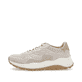 Beige waschbare Rieker Herren Sneaker Low U1302-62 mit einer Schnürung. Schuh Außenseite.