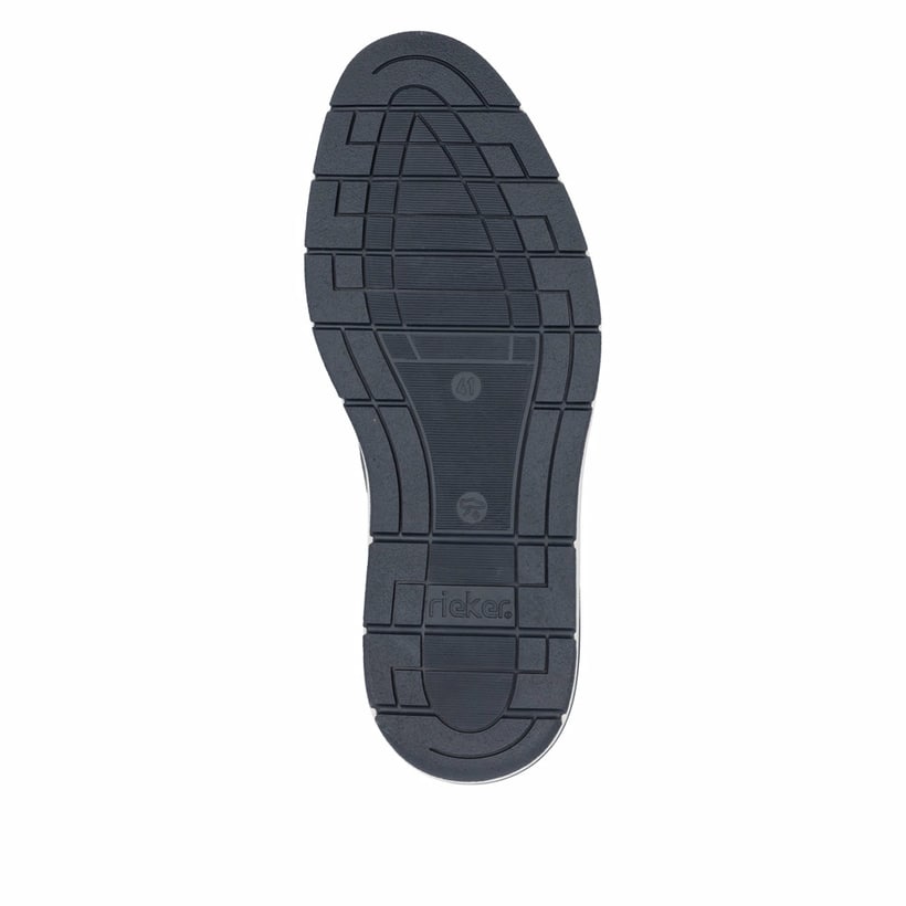 Blaue Rieker Herren Schnürschuhe 11301-14 mit der Komfortweite G 1/2. Schuh Laufsohle.