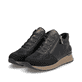 Weiße Rieker Damen Sneaker Low N1403-80 mit Reißverschluss sowie Extraweite H. Schuh Außenseite gespiegelt.