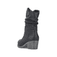 Asphaltschwarze Rieker Damen Chelsea Boots 72690-00 mit einer leichten Sohle. Schuh Innenseite