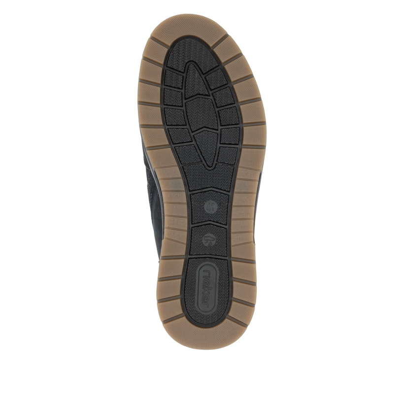 Bottes à lacets Rieker bleues pour homme 32344-14 avec membrane RiekerTEX. Semelle extérieure de la chaussure.