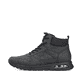 Schwarze Rieker Herren Schnürstiefel B1024-00 mit Rieker Air Sohlenfenster. Schuh Außenseite.