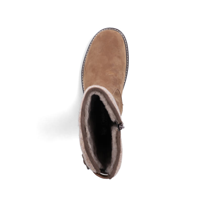 Braune Rieker Herren Kurzstiefel 39892-25 aus Rauleder. Schuh von oben.