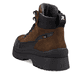 Braune Rieker Herren Schnürstiefel U0260-25 mit wasserabweisender TEX-Membran. Schuh von hinten.