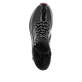 Schwarze Rieker Damen Schnürstiefel W0063-01 mit wasserabweisender TEX-Membran. Schuh von oben.