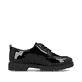 Schwarze Rieker Damen Schnürschuhe 45500-00 mit einer extra weichen Decksohle. Schuh Innenseite.