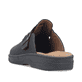 Schwarze Rieker Herren Clogs 20394-00 aus Glattleder mit Schnallen. Schuh von hinten.