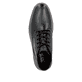 Carbonschwarze Rieker Herren Schnürstiefel 33207-00 mit einer Schnürung. Schuh von oben.