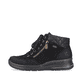 
Tiefschwarze Rieker Damen Schnürschuhe L7701-00 mit Schnürung und Reißverschluss. Schuh Außenseite