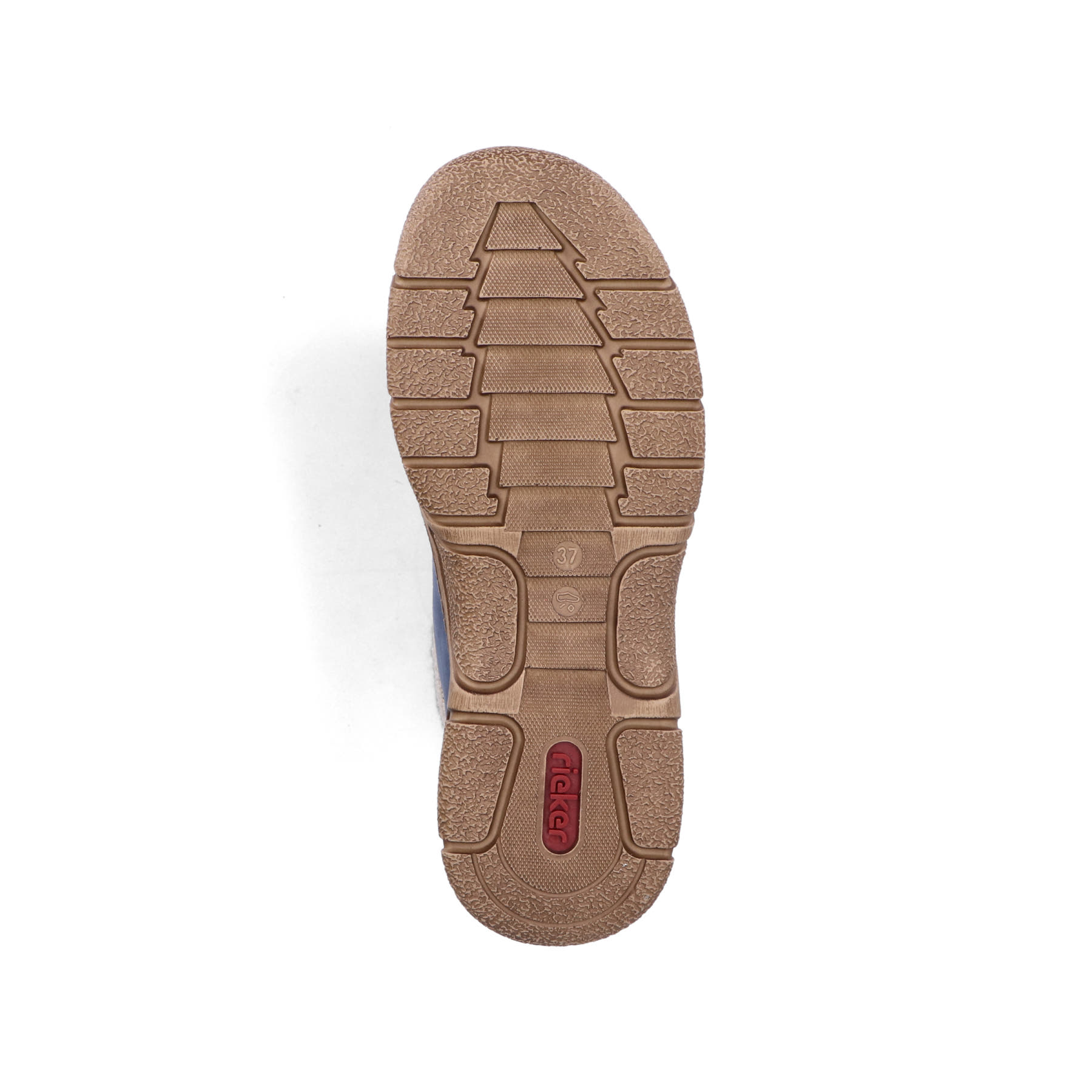 Blaue Rieker Damen Schnürstiefel 72330-14 mit Reißverschluss sowie Extraweite H. Schuh Laufsohle.