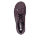 Brombeerfarbene Rieker Damen Schnürschuhe 55920-30 mit modernen Ziernähten. Schuh von oben.