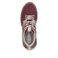 Baskets basses Rieker rouges pour femmes W2501-35 avec membrane RiekerTEX. Chaussure vue de dessus.