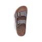 Graue Rieker Herren Pantoletten 21190-40 mit einem Schnallen sowie Extraweite H. Schuh von oben.