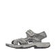 Graue Rieker Herren Trekkingsandalen 26154-14 mit einem Klettverschluss. Schuh Außenseite.