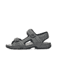 Graue Rieker Herren Trekkingsandalen 26156-47 mit einem Klettverschluss. Schuh Außenseite.