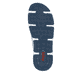 Blaue Rieker Damen Schnürschuhe 42424-10 mit runden Ziernähten. Schuh Laufsohle.