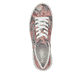 Mehrfarbige Rieker Damen Sneaker Low N6401-90 mit Rieker Air Sohlenfenster. Schuh von oben.