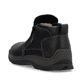
Asphaltschwarze Rieker Herren Kurzstiefel 05357-00 mit einer leichten Sohle. Schuh von hinten