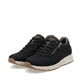 Blaue Rieker Herren Sneaker Low B0701-15 mit Reißverschluss sowie Komfortweite G. Schuhpaar seitlich schräg.